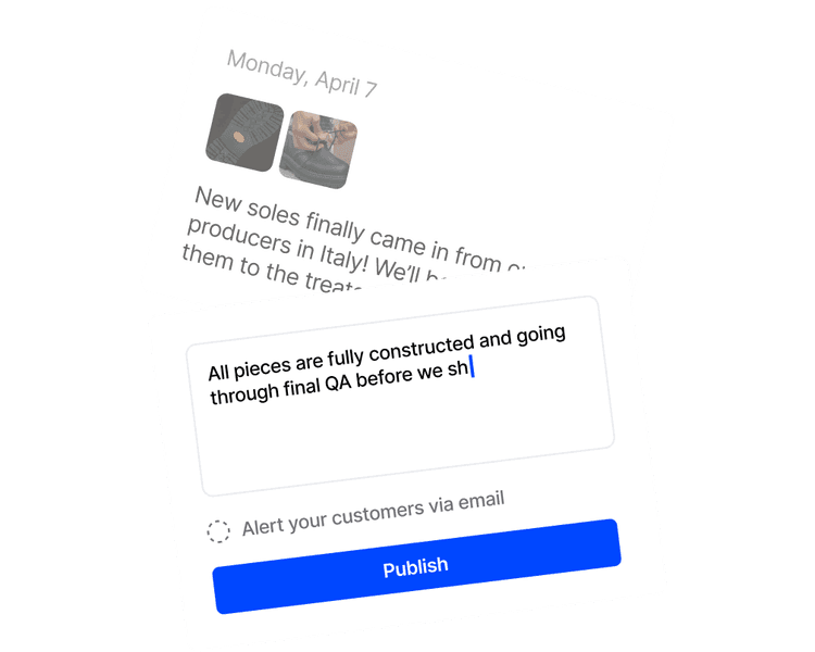 AUDIENCE UPDATES feature